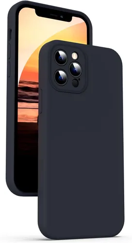 Miniatura 65 de Supdeal Funda de silicona líquida para iPhone 12 Pro Max, [protección de cámara] [antihuellas dactilares] [carga inalámbrica] Funda protectora de 4