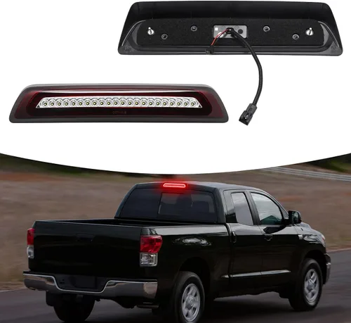 Miniatura 4 de Tercera luz de freno LED compatible con Tundra 2007-2021, luz de parada central trasera de montaje alto, lámpara de carga del techo estroboscópica
