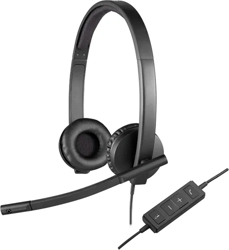 Miniatura 4 de Logitech H570e Auriculares con cable, auriculares mono con micrófono con cancelación de ruido, USB, controles en línea con botón de silencio