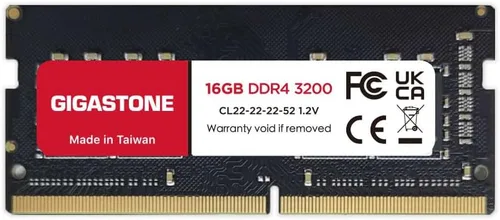 【Portátil DDR4 RAM solamente】GIGASTONE 16 GB DDR4 3200 MHz (2933 MHz o 2666 MHz) PC4-25600 (PC4-23400, 21300) CL22 1.2V SODIMM 260 pines sin búfer