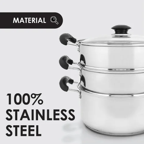 Miniatura 3 de CONCORD - Utensilios de cocina de acero inoxidable de 3 niveles, 9.4 in (compatible con inducción)