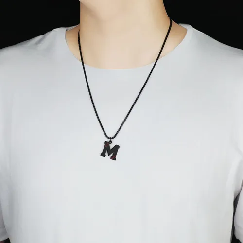 Miniatura 5 de Susook Collar con inicial de béisbol para niños, dije de letra A-Z, cadena de acero inoxidable de 22 + 2 pulgadas, regalo de béisbol personalizado