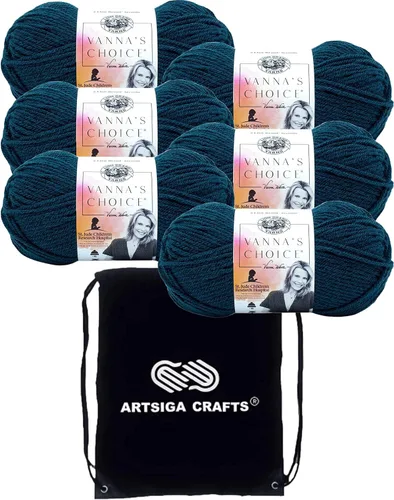 Miniatura 34 de Lion Brand Vanna's Choice Pink 860-101 (3 madejas - mismo lote de tinte) Estambre acrílico mediano Worsted #4 para ganchillo y tejer con bolsa