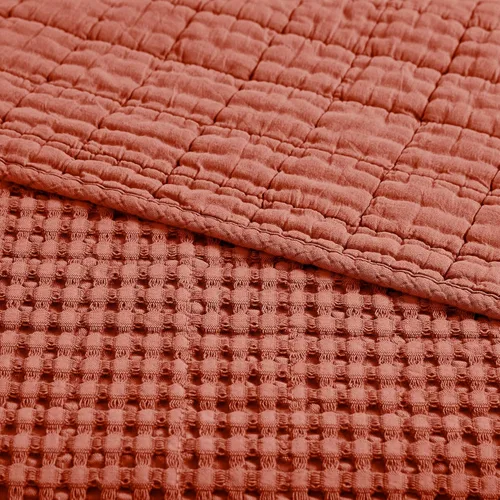 Miniatura 35 de Levtex Home Mills Waffle - Juego de colcha King (122 x 106 pulgadas) con 2 fundas de almohada (36 x 20 pulgadas) - Rubor - Juego de colcha de Blush