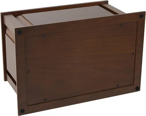 Miniatura 3 de Urna de cremación funeraria extra grande de madera hecha a mano para cenizas humanas adultas de hasta 320 libras Negro claro