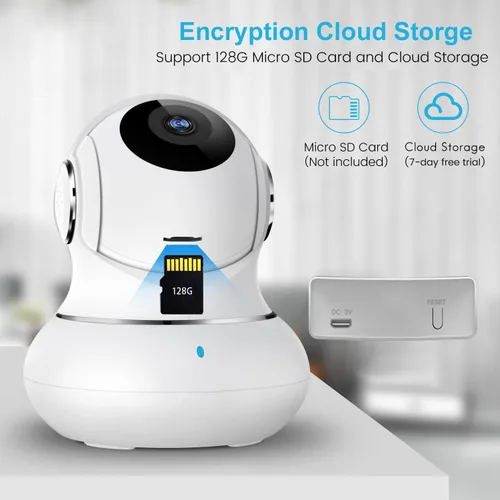 Miniatura 7 de litokam Cámara de seguridad para interiores, paquete de 4, cámaras WiFi de 360° para seguridad del hogar, monitor de bebé 2K