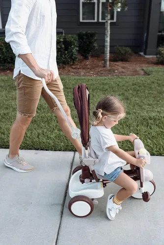 Miniatura 7 de iimo Triciclo plegable 3 en 1 – Triciclos premium para niños de 1 a 3 años – Bicicleta infantil de diseño japonés con mango de empuje, triciclo