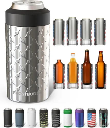 Miniatura 32 de Frost Buddy Universal Can Cooler - Fits all - Stainless Steel Can Cooler for 12 oz & 16 oz Regular or Slim Cans & Bottles - Stainless Steel