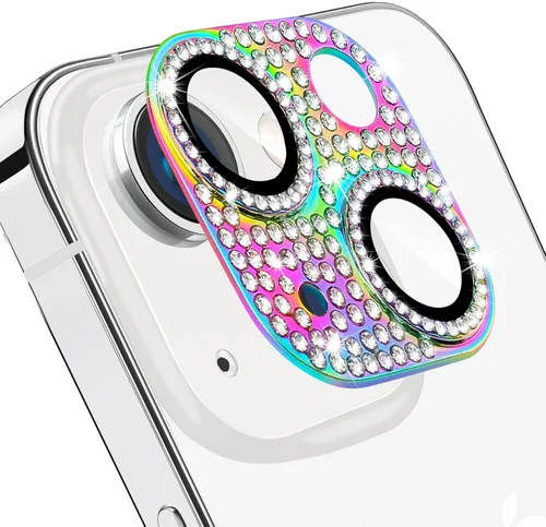 Miniatura 62 de Protector de lente de cámara diseñado para iPhone 12 Pro Max, con diamantes de imitación 3D con diamantes de imitación 9H, vidrio templado, Rosado