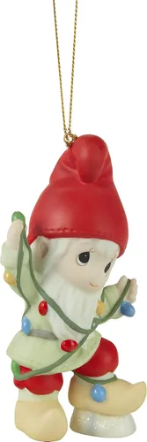 Miniatura 3 de Precious Moments 2311032 Adorno de porcelana Gnomo Worry, Be Happy