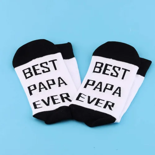 Miniatura 5 de LEVLO Papa Gift Best Papa Ever - Calcetines para el día del padre, regalo para papá, tío, abuelo, regalo de cumpleaños para hombre