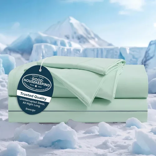 Miniatura 17 de Breescape Cooling Sheets Twin XL Size - BlendTek Dry & Cool Technology Cooling Bed Sheets for Hot Sleepers and Night Sweats, Q-Max>0.46 Tech Twin XL