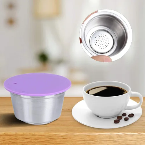 Miniatura 7 de Fdit Taza de cápsula de café recargable reutilizable de acero inoxidable apta para cafetera Dolce Gusto compatible con Nestle Dolce Gusto juego