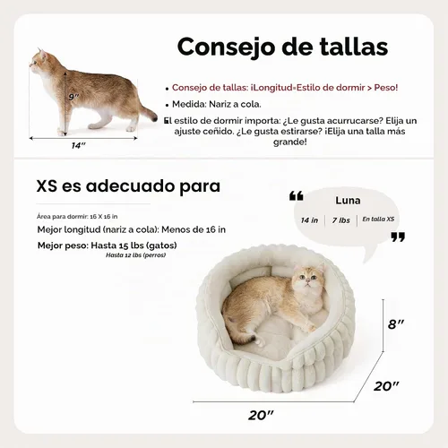 Miniatura 5 de Bedsure ComfyFleece™ - Cama para gatos, lavable y redonda para mascotas para gatos de interior, cama de pana súper suave con parte inferior