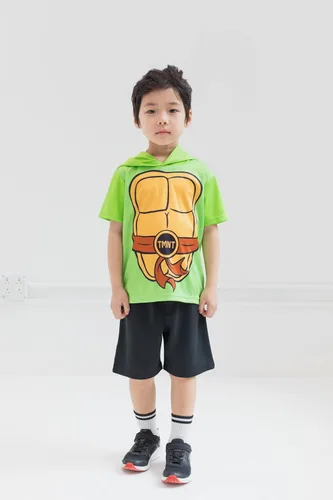 Miniatura 2 de Teenage Mutant Ninja Turtles Camiseta y pantalones cortos gráficos para niños pequeños a niños grandes