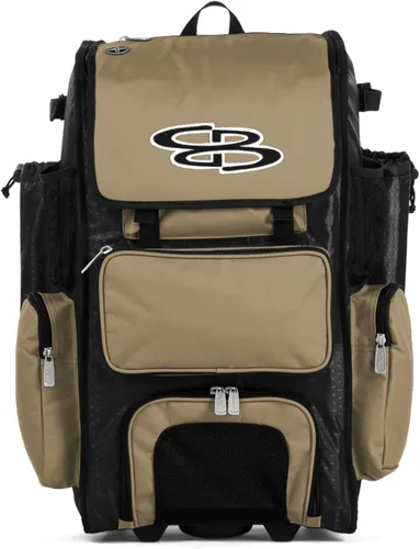 Miniatura 34 de Boombah Rolling Superpack - Bolsa para equipo de béisbol/sóftbol, varios colores, mango telescópico y capacidad para 4 murciélagos, versión