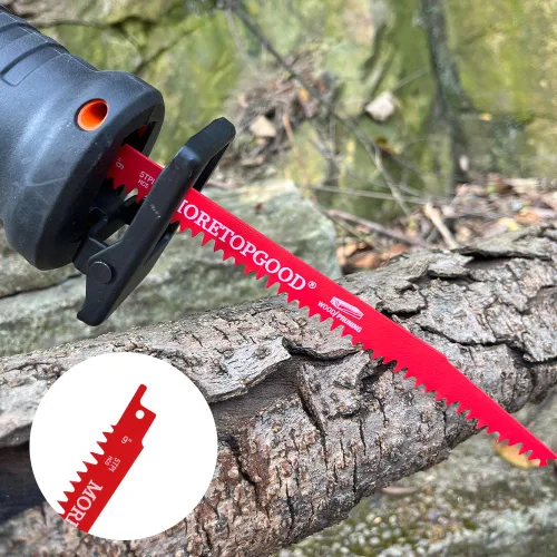 Miniatura 6 de Hojas de sierra recíproca para poda de madera, hojas de sierra de 12 pulgadas para árboles y corte de madera (paquete de 10/5TPI)