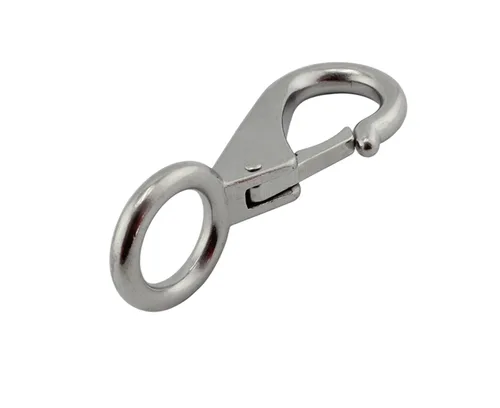 Miniatura 2 de 2/4 ganchos de resorte fijo multiusos, accesorios de montaje resistente, acero inoxidable 316 plateado (4, longitud: 3.937 in (3#))