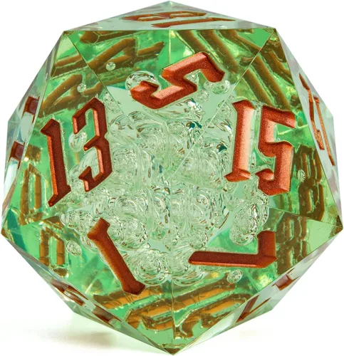 Miniatura 19 de 55mm dados de 20 lados DND, dados gigantes D20 D&D poliédricos grandes D20 con caja de regalo de dados para Dungeons and Dragons, juegos de mesa RPG