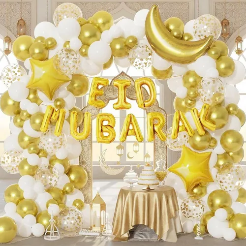 Miniatura 13 de Decoraciones de fiesta de cumpleaños pirata, 142 piezas de guirnalda de globos dorados metálicos rojos, negros, kit de arco de arco de globos
