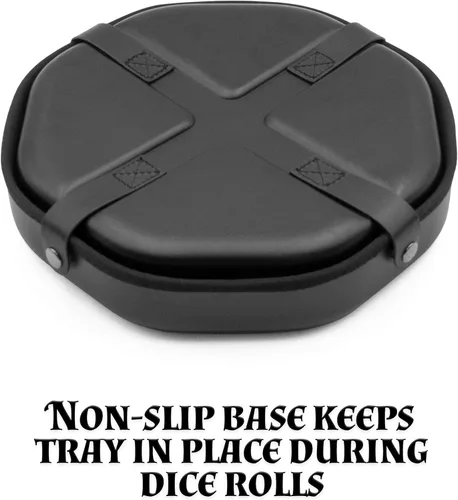 Miniatura 7 de CASEMATIX Bandeja de dados y estuche de almacenamiento de dados para hasta 115 dados RPG - Bandeja de dados para lanzar con broches magnéticos