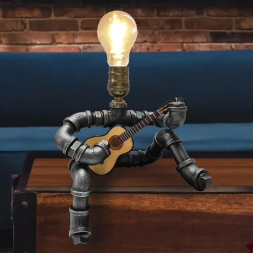Miniatura 4 de Lámpara de mesa de guitarra musical, decoración artística, artículos de guitarra, regalos geniales para amantes del arte de la música, reproductores