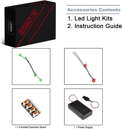 Miniatura 2 de BrickBling Kit de luz LED compatible con Lego Spider Tank, iluminación creativa compatible con Lego 75361-Sin modelo, solo luces