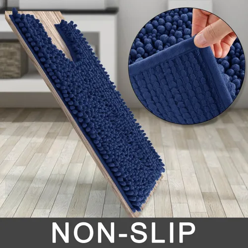 Miniatura 4 de Yimobra Alfombra de Inodoro en Forma de U Lavable 24x20 Pulgadas - Alfombras de Baño de Chenilla Ultra Suaves y Absorbentes para Inodoro, Secado