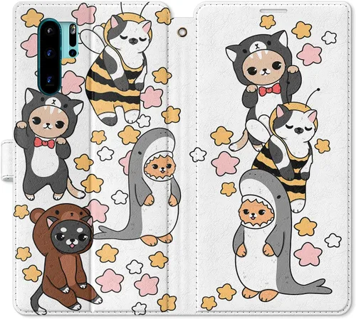Miniatura 13 de Funda de repuesto para Huawei P30 Pro P30 Mate 30 Pro Mate 30 Mate 20 Pro Mate 20 Magnético Fast Food Art Salsa Folio Popcorn PU Cuero Tarjetero
