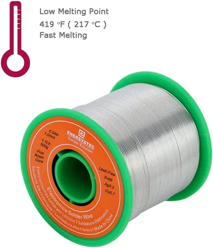 Miniatura 5 de Alambre de soldadura sin plomo Núcleo de flujo de colofonia 1.1 libra Soldadura electrónica Actividad eléctrica Diámetro de soldadura 0.04 Calibre