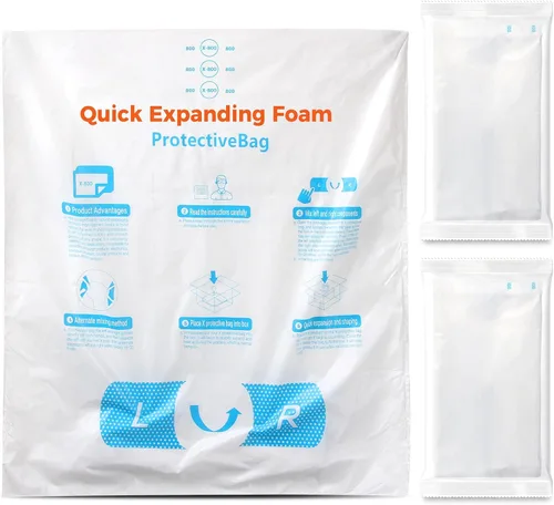 Miniatura 7 de 18" x 24" 8 PCS TONESPAC Instant Pack Quick Expanding Foam X-400 Bolsa de embalaje para embalaje y envío Paquete de 8