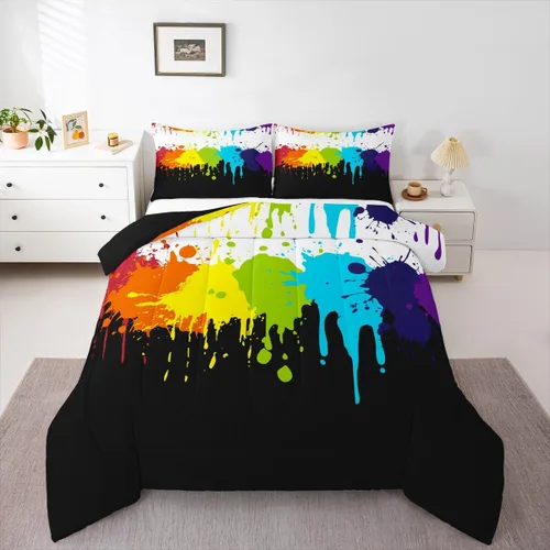 Miniatura 16 de Erosebridal Juego de ropa de cama con diseño de árbol de la vida, juego de edredón de sol y luna, ropa de cama gótica bohemia tamaño individual, 2