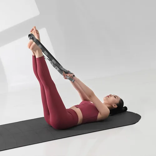 Miniatura 6 de SANKUU - Correas de yoga para estiramiento con 12 bucles, póster de entrenamiento, correas para estiramiento, equipo de terapia física, bandas