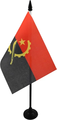 Miniatura 48 de AZ FLAG Sierra Leone Bandera de mesa 5'' x 8'' - Bandera de escritorio de Sierra Leona 21 x 14 cm - Bastón y base de plástico negro