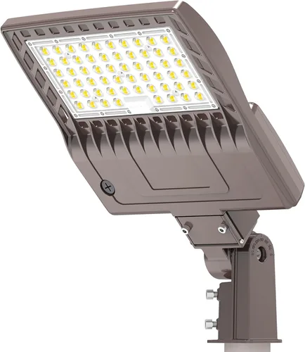 Miniatura 30 de Luz LED de Poste para Estacionamiento de 480V 320W con Montaje de Ajuste Deslizante, Luces LED Tipo Caja UL DLC Certificadas 44800LM 5000K Luces