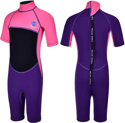 Miniatura 16 de Traje de neopreno de 3 mm para niños, niñas, niños pequeños y jóvenes; traje de baño completo térmico para agua fría; cremallera en la espalda