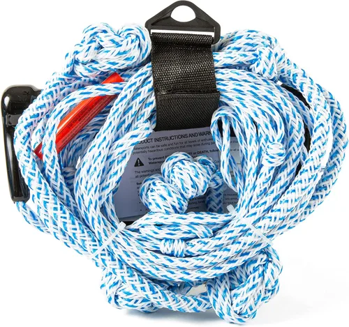 Miniatura 3 de Wow Sports Cuerda de wakesurf de 25 pies, 4 secciones, para Wakesurf, niños y adultos, mango flotante ajustable