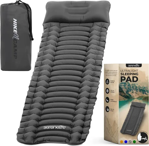 Miniatura 12 de SereneLife Lightweight & Compact Camping Gear – Sleeping Pads & Bags with Built-in Pillows for Outdoor Comfort, Waterproof & Tear-Resistant Design