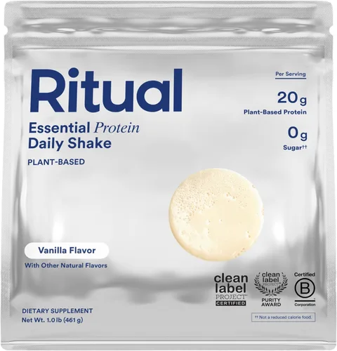Ritual Proteína vegana en polvo – 0.71 oz de proteína de guisante con perfil completo de aminoácidos BCAA – Apoya el músculo magro* – Proteína a