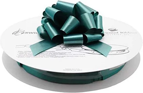 Miniatura 17 de Berwick The Perfect Bow Pull Ribbon, tamaño acabado de 5.5 pulgadas con 20 bucles, verde cítrico, 50 piezas