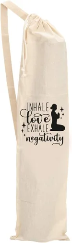 Miniatura 4 de Mayatra - Funda para esterilla de yoga orgánica grande, 100% algodón, ligera, lavable, con correa ajustable, unisex Liso