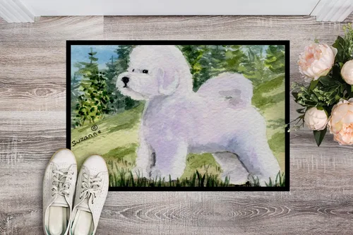 Miniatura 2 de Caroline's Treasures SS8900MAT - Felpudo Bichon Frise de 18 x 27 pulgadas, para interiores y exteriores, para entrada, antideslizante, lavable