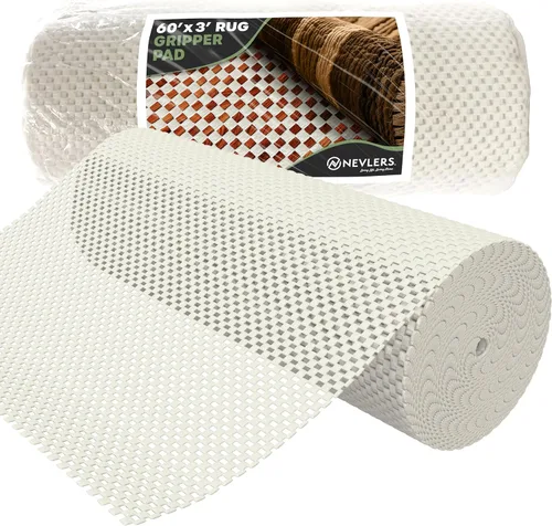 Miniatura 28 de Nevlers Almohadilla antideslizante de 2 x 10 pies Agarre antideslizante de PVC de tejido abierto para suelos de madera dura y otras superficies