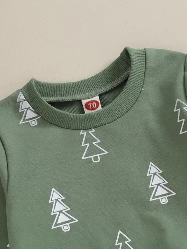Miniatura 3 de Engofs Conjunto de sudadera de manga larga para bebé niño y niña, 2 piezas, sudadera de manga larga para otoño e invierno