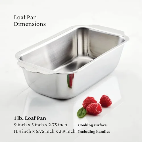 Miniatura 2 de Hestan Provisions OvenBond - Molde para pan de acero inoxidable con revestimiento de tres capas, 1 libra (9 x 5 pulgadas)