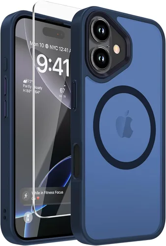 Miniatura 15 de DEERLAMN Funda magnética a prueba de golpes para iPhone 16 de 6.1 pulgadas, [compatible con MagSafe] [protección contra caídas de grado militar] 2