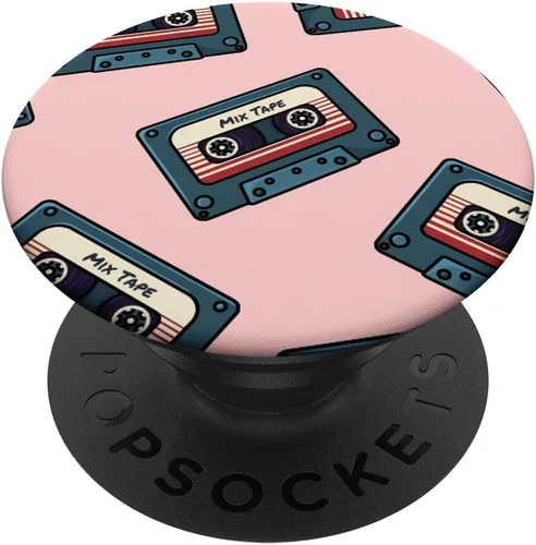 Mix Tape Cassette 70's 80's Retro Design - PopSockets Grip and Stand for Phones and Tablets
