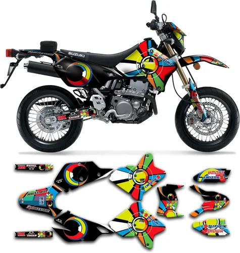 Miniatura 10 de Kit de calcomanías personalizadas para Suzuki DRZ400 E / DRZ400 Enduro / DRZ400E / DR-Z400E / DRZ400 EN 1999-2024, SZDRSE9919003-KO