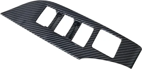 Miniatura 7 de ruihe 4 piezas de fibra de carbono color coche interior puerta ventana ventana panel cubierta ajuste ajuste para Toyota RAV4 2019 2020 2021 2022