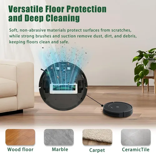 Miniatura 5 de Juego de 2 piezas de repuesto de cepillos de rodillo para Roomba Q0120 Y0140 Q0520 Q011 Y0110 robot aspirador, cepillo de goma multisuperficie